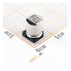 RVE1V101M0607 Capacitor Electrolítico 100uF 35V SMD
