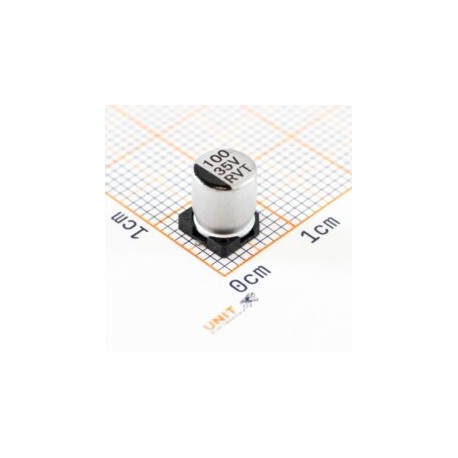 RVE1V101M0607 Capacitor Electrolítico 100uF 35V SMD